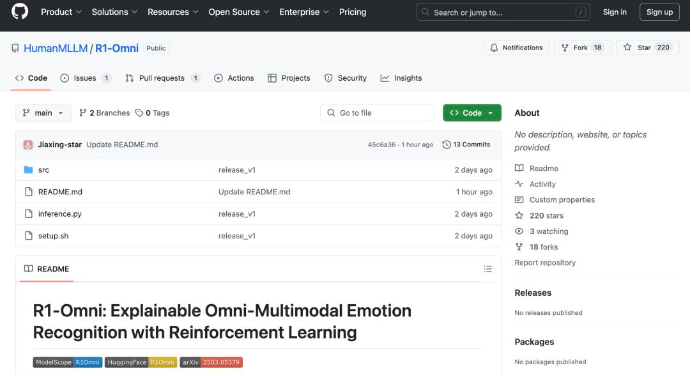 R1-Omni – 阿里通义开源的全模态大语言模型